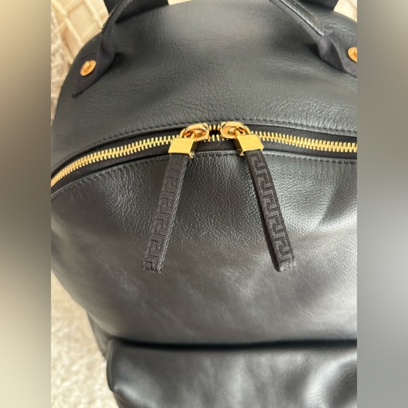 VERSACE Backpack Leather Black Gold Auth - Picture 10 of 16